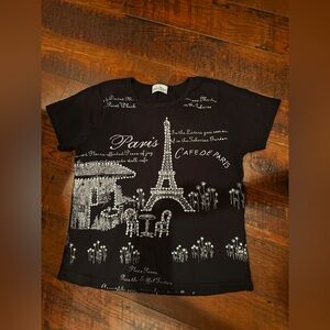 Paris Cafe Black Women's Short Sleeve Tee